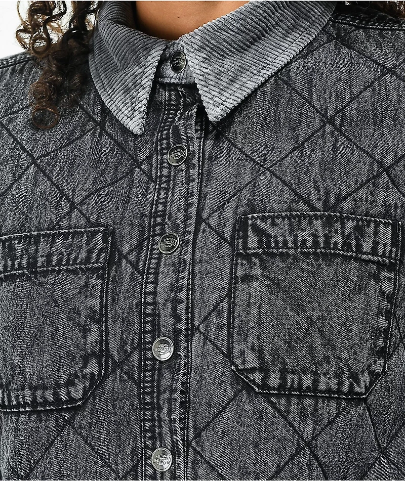 Dickies Quilted Washed Black Chore Jacket