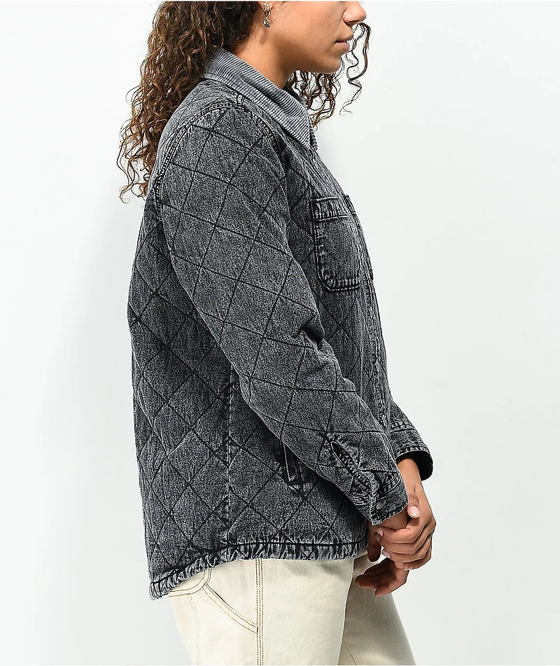 Dickies Quilted Washed Black Chore Jacket
