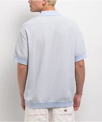Dickies Rocky Blue & White Knit Polo Shirt