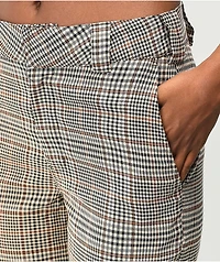 Dickies Roll Hem Tan Plaid Pants