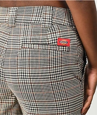 Dickies Roll Hem Tan Plaid Pants