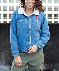 Dickies Sherpa Lined Blue Denim Jacket
