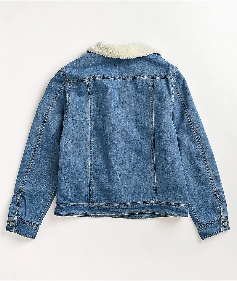 Dickies Sherpa Lined Blue Denim Jacket