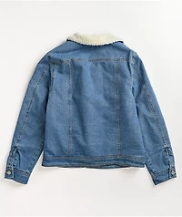 Dickies Sherpa Lined Blue Denim Jacket