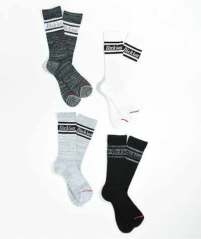 Dickies Skate Basics 4 Pack Crew Socks