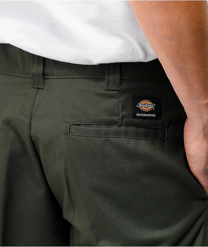 Dickies Skate Slim Straight Olive Chino Pants