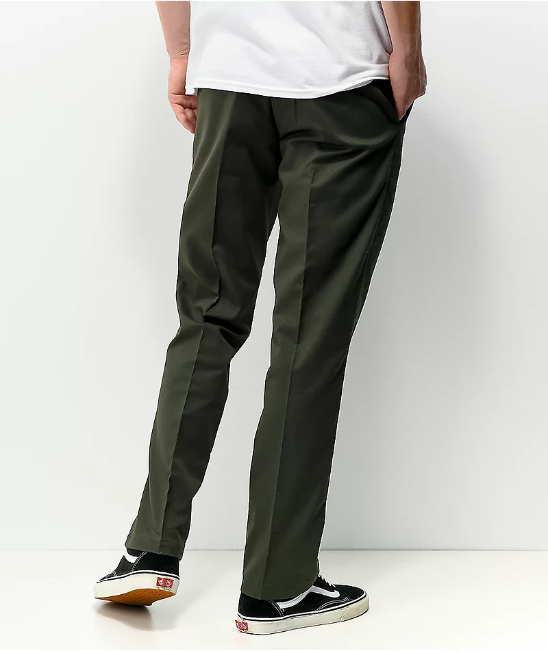 Dickies Skate Slim Straight Olive Chino Pants
