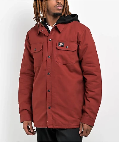Dickies Skateboarding Duck Fired Brick Hooded Shacket