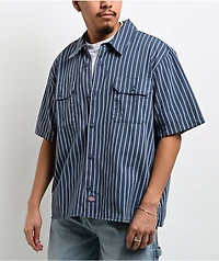 Dickies Worn-In White & Blue Work Shirt