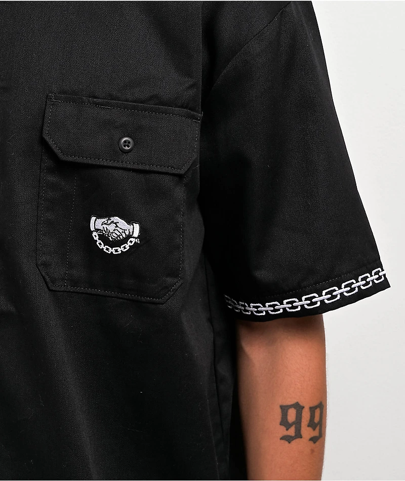 Dickies x Lurking Class by Sketchy Tank Eisenhower Black Short Sleeve Button Up Shirt
