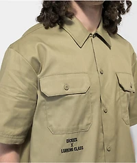 Dickies x Lurking Class by Sketchy Tank Good Times Beige Short Sleeve Work Shirt