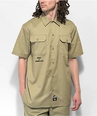 Dickies x Lurking Class by Sketchy Tank Good Times Beige Short Sleeve Work Shirt