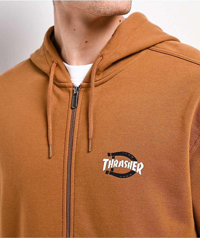 Dickies x Thrasher Brown Zip Hoodie