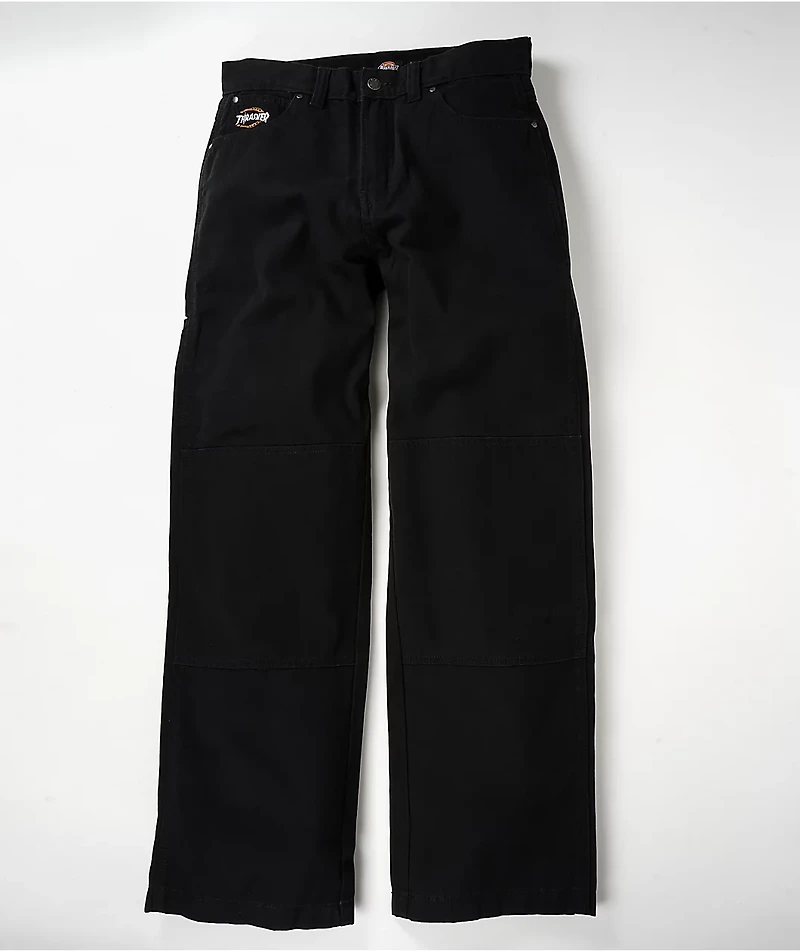 Dickies x Thrasher Double Knee Black Work Pants