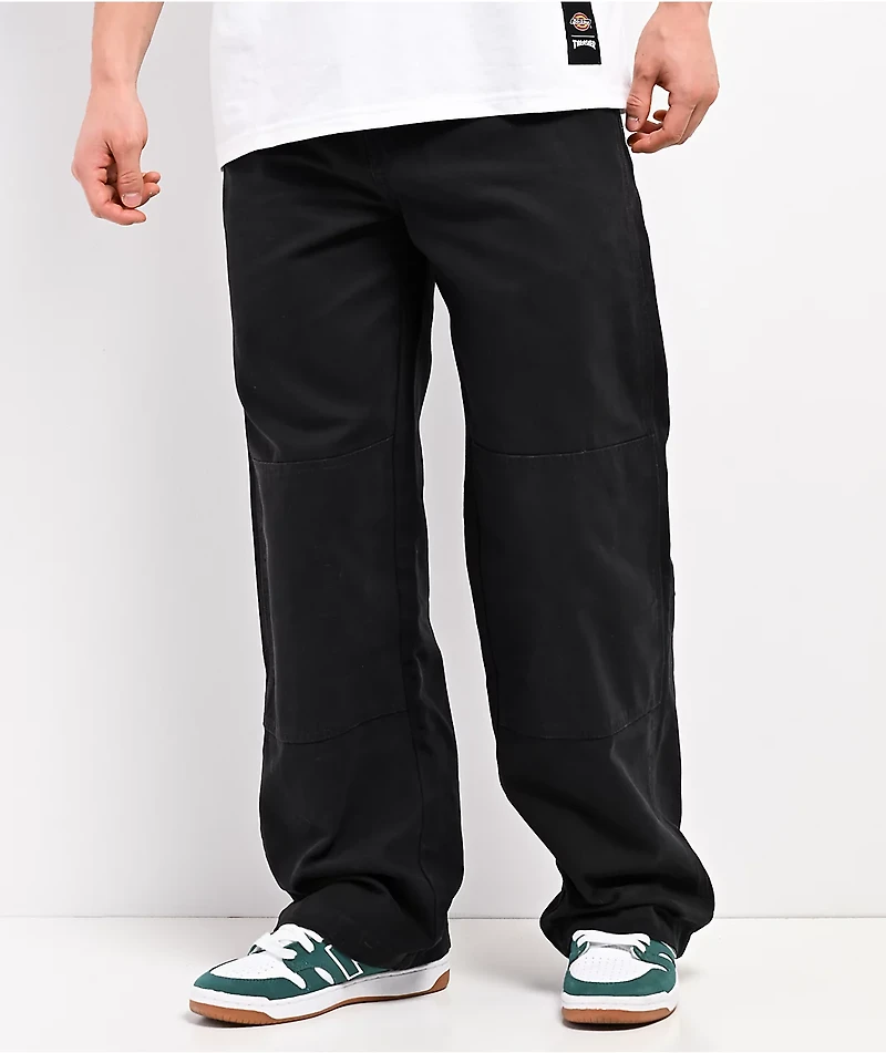 Dickies x Thrasher Double Knee Black Work Pants