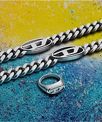 Diesel Emblem Silver Bracelet
