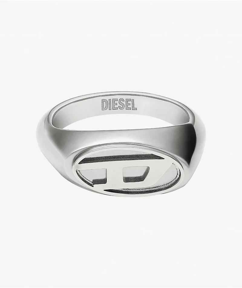Diesel Signet Silver Ring