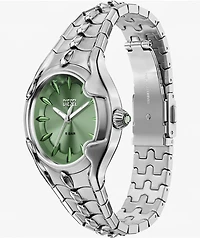 Diesel Vert Silver & Green Analog Watch