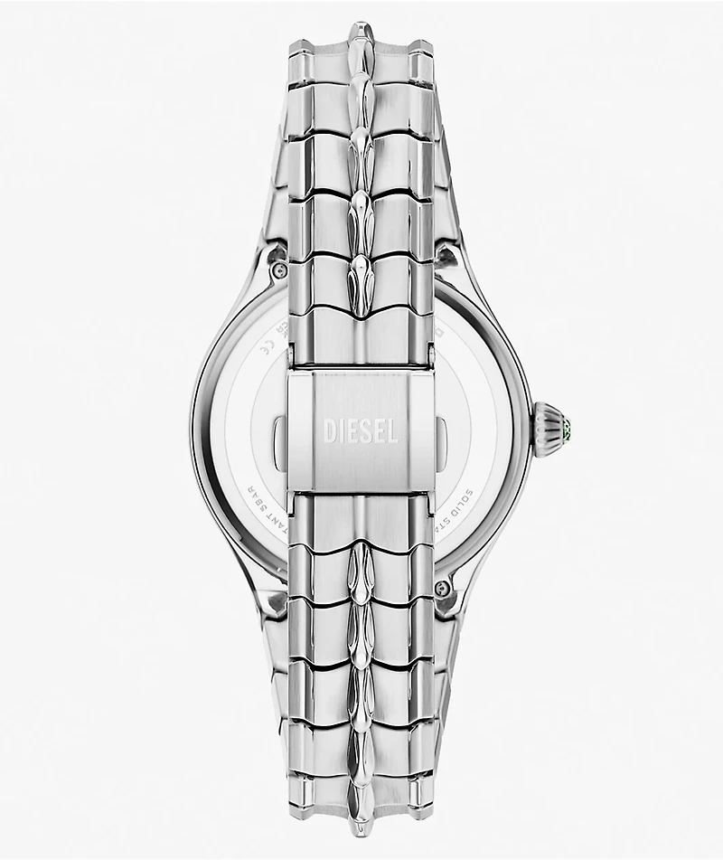 Diesel Vert Silver & Green Analog Watch