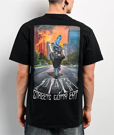Dirt Bike Kidz Streets Gotta Eat Black T-Shirt