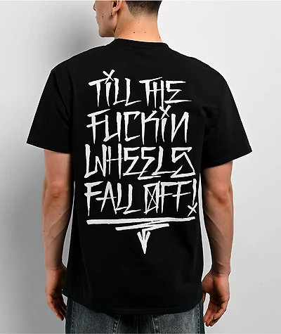 Dirt Bike Kidz Till The Wheels Fall Off Black T-Shirt