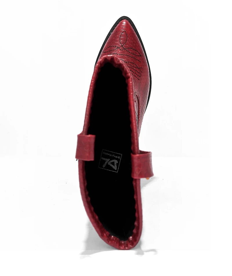 Dirty Laundry Josea Magic Snake Red Cowboy Boots