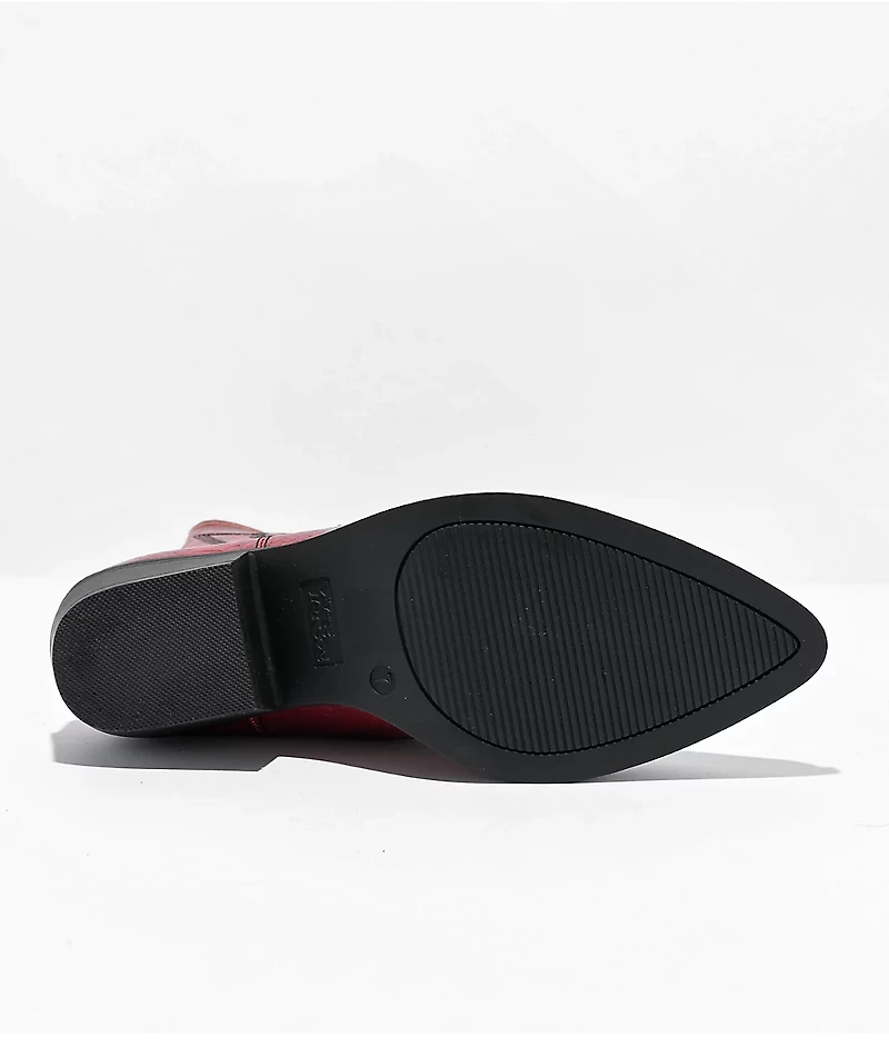 Dirty Laundry Josea Magic Snake Red Cowboy Boots