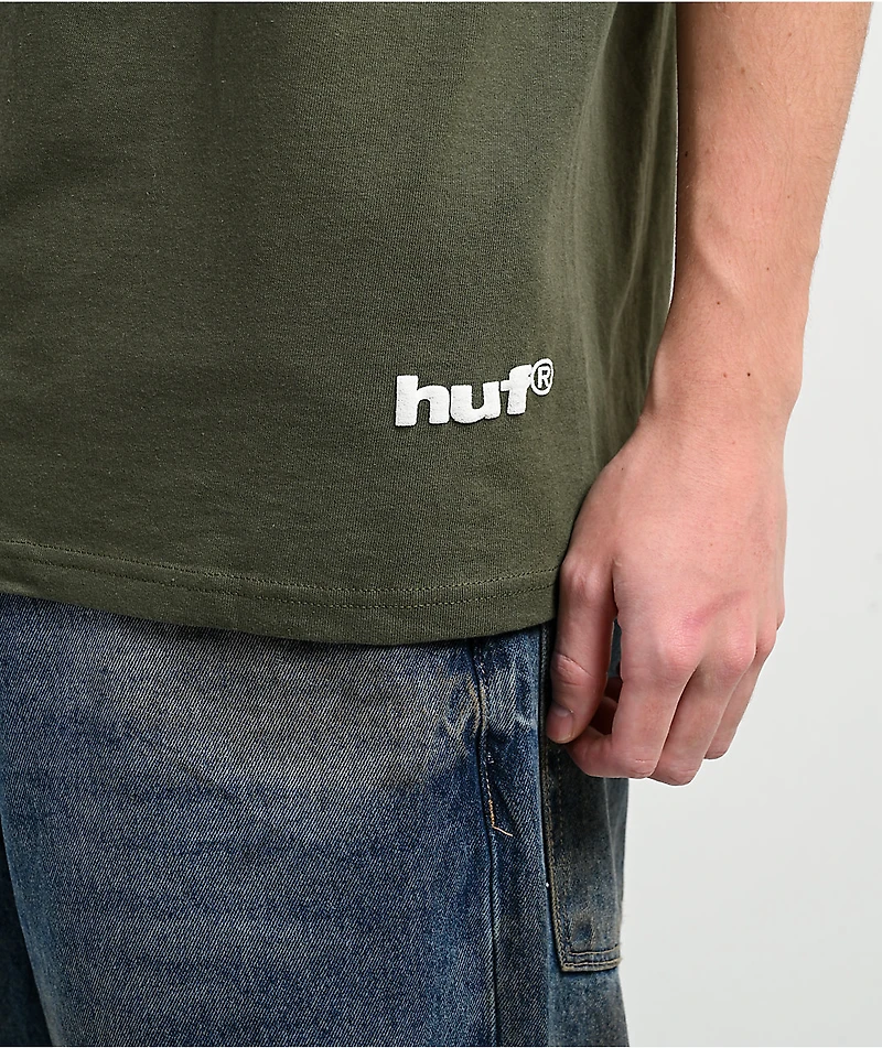 Disney x HUF Mickey Mouse Airbrush Green T-Shirt