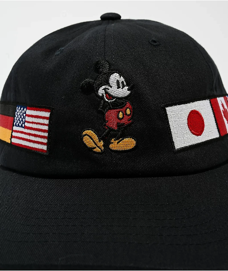 Disney x HUF Mickey Mouse World Tour Navy Snapback Hat