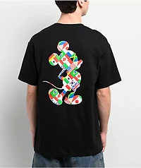 Disney x HUF Mickey Mouse Worldwide Tour Black T-Shirt