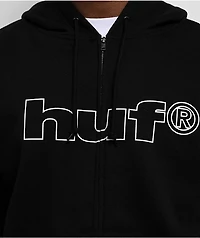Disney x HUF Mickey Mouse Worldwide Tour Black Zip Hoodie