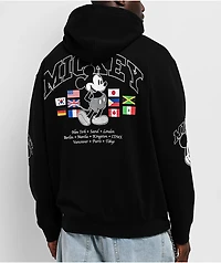 Disney x HUF Mickey Mouse Worldwide Tour Black Zip Hoodie