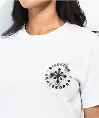 Disorder Floral Stencil White T-Shirt