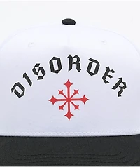 Disorder Logo White & Black Snapback Hat