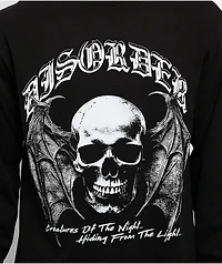 Disorder Skull N Wings Black Long Sleeve T-Shirt