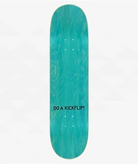 Do A Kickflip White 8.25" Skateboard Deck