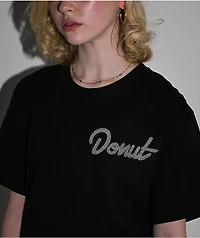 Donut Dark Mode OG Logo Black T-Shirt