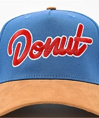 Donut Outline Blue & Brown Snapback Hat