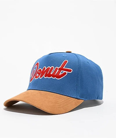 Donut Outline Blue & Brown Snapback Hat