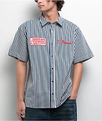 Donut Performance Parts White & Blue Work Shirt
