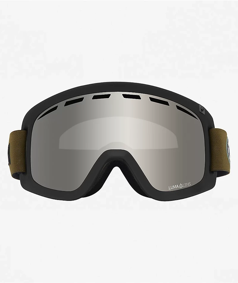 Dragon D1 Old Skool Olive & Silver Ion Snowboard Goggles