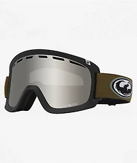 Dragon D1 Old Skool Olive & Silver Ion Snowboard Goggles