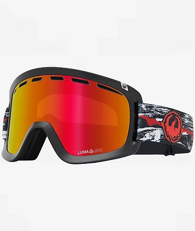 Dragon D1 Ranalter Black & White Camo Snowboard Goggles