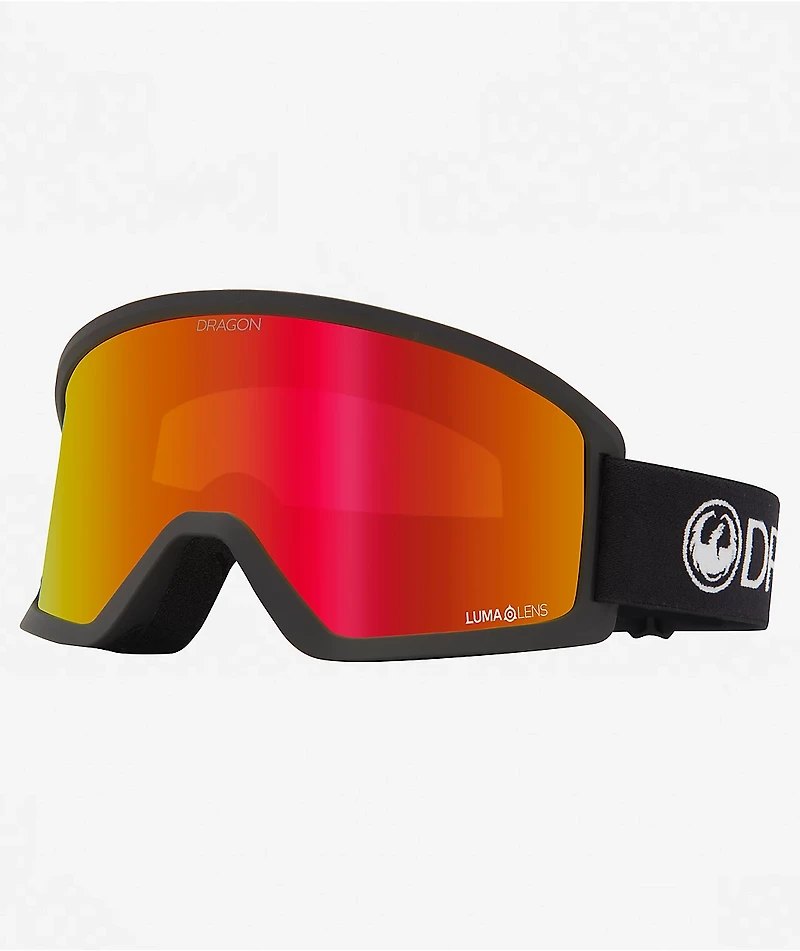 Dragon DX3 Black & Red Ion Snowboard Goggles