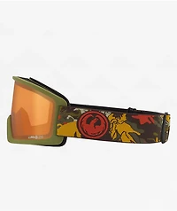 Dragon DX3 OTG Leafy Camo & Amber Snowboard Goggles