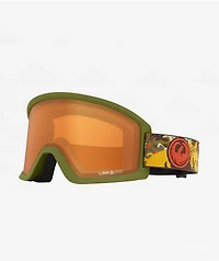 Dragon DX3 OTG Leafy Camo & Amber Snowboard Goggles