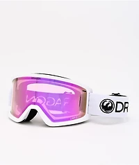 Dragon DX3 OTG White & Pink Ion Snowboard Goggles