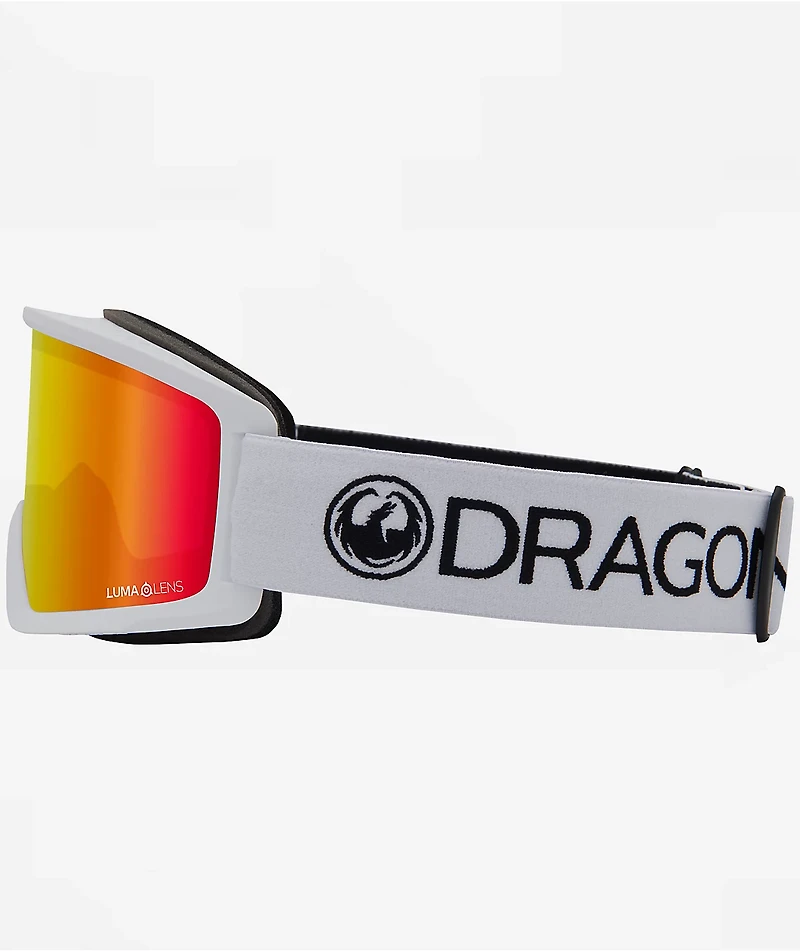 Dragon DX3 Plus White, Black & Red Ion Snowboard Goggles
