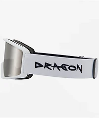 Dragon DXT Light Wing White & Silver Ion Snowboard Goggles