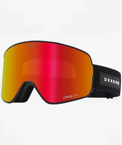 Dragon NFX2 Vantas Black & Red Ion Snowboard Goggles